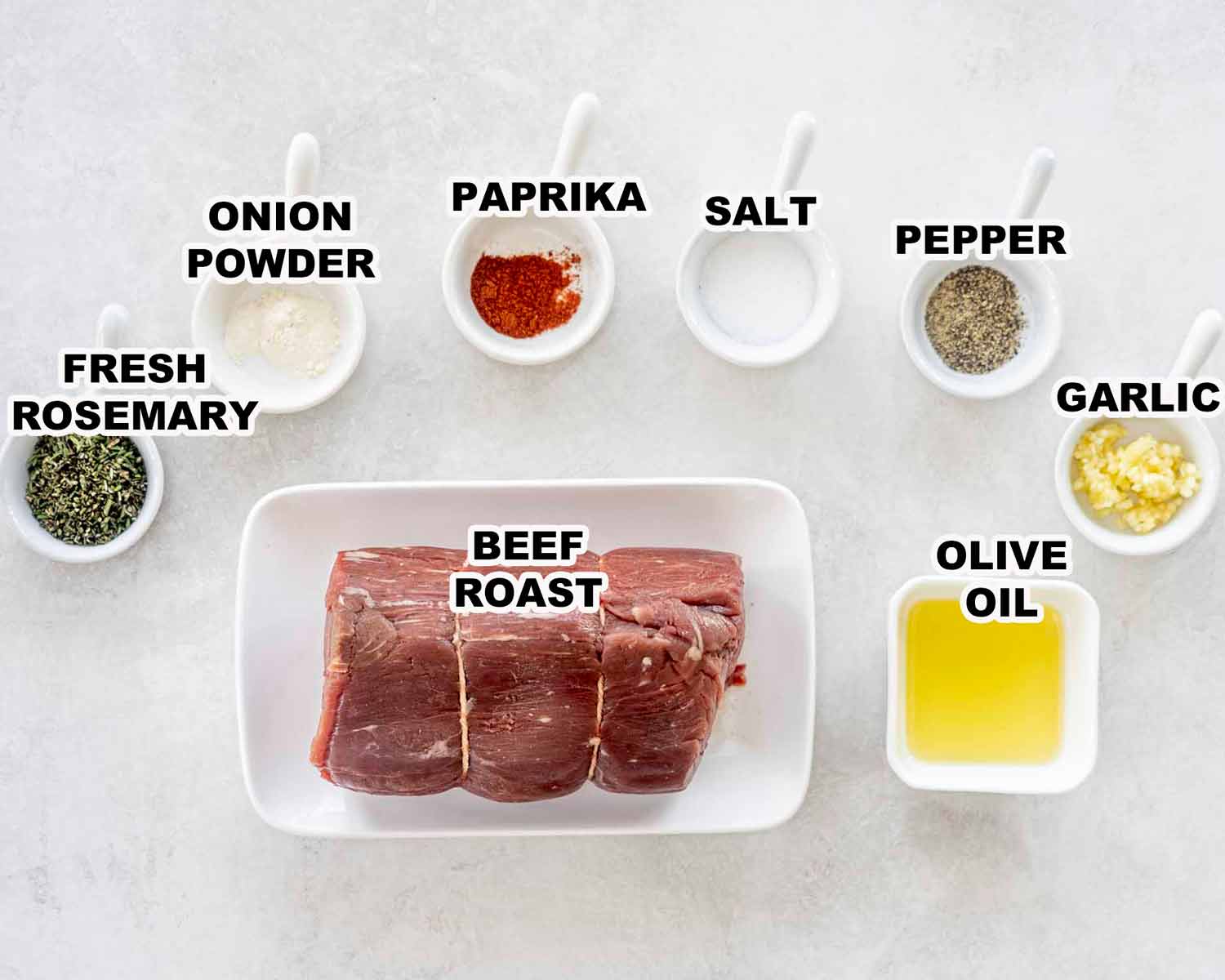 ingredients needed to make air fryer roast beef.