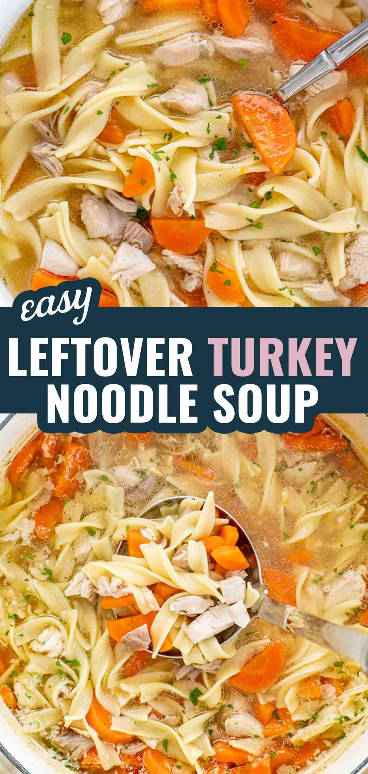 pin for leftover turkey noodle soup.